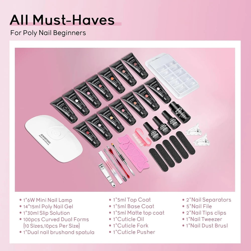 Jewhiteny Poly Extension Gel Nail Kit