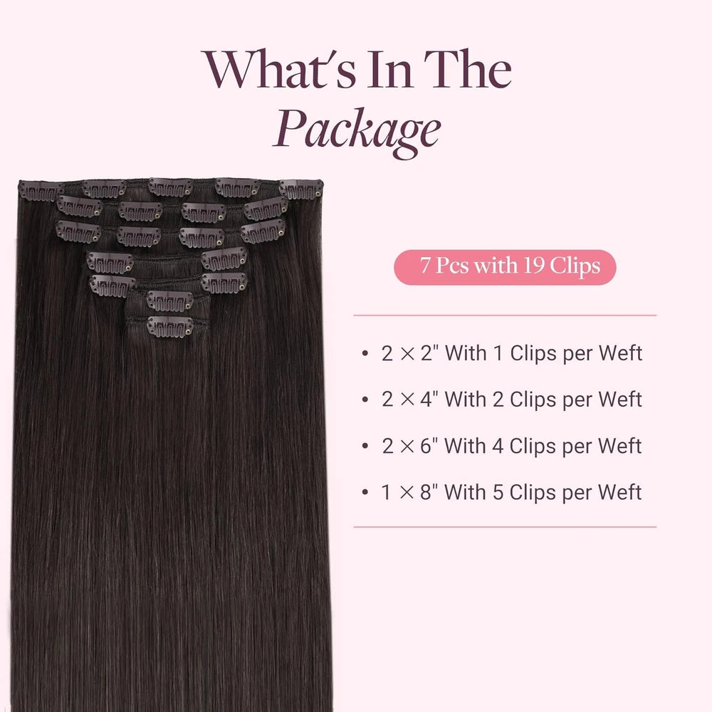 Dark Brown Remy Human Hair Extensions